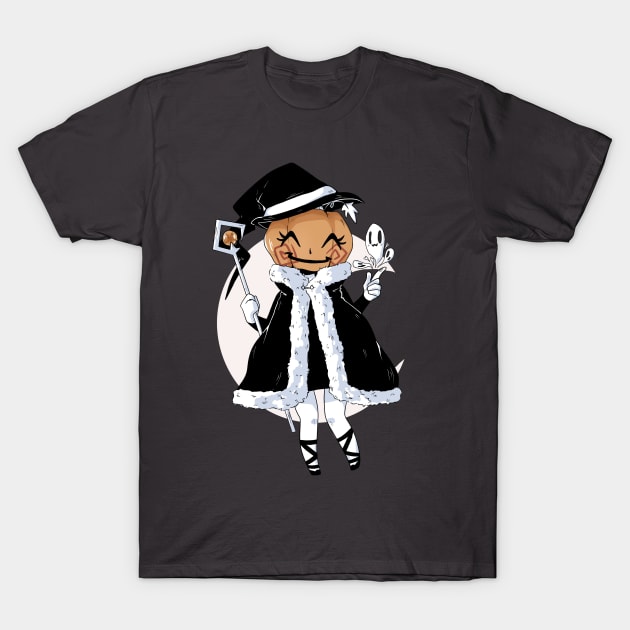 Pumpkin Witch T-Shirt by miooaoyamyam